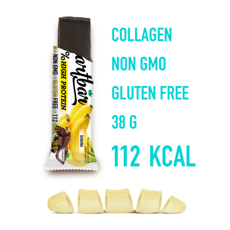 Батончик протеиновый без сахара Smartbar Protein 20% "Банан в молочной глазури", 25 шт. х 38 г